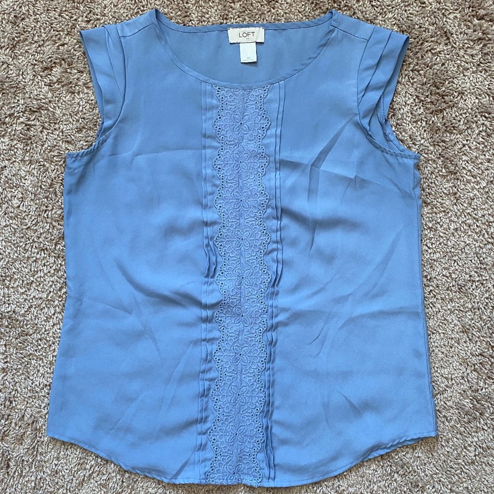 LOFT Light Blue Blouse (Size XS)